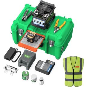 KOMSHINE Fiber Fusion Splicer FX39 with 6 Motors Core Alignment Splicer, 4.3 Inch Optical Fiber Splicer with 6S Fast Splicing; 16S Heating, 0.01dB Splicing Loss