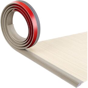BNELL Floor Transition Strip Self Adhesive-PVC Carpet & Floor Edging Trim Strip,Threshold Transitions Suitable for Threshold Height Less Than 10mm (9.84FT_Gray Wood Grain)