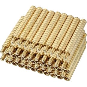 uxcell 50pcs M2 20+3mm Male Thread Brass Round Standoff Spacer Screw PCB Pillar