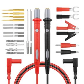 SNAKOL 22-Piece Multimeter Tester Kit, Test Leads Set with Replaceable Gold-Plated Multimeter Probes, Alligator Clips, Test Hooks and Back Probe Pins