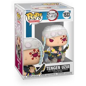 Epic Collectibles Pop Anime: Demon Slayer - Tengen Uzui with Nichirin Cleavers Vinyl Figure Bundle with Compatible Funko Box Protector