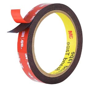 Mounting Tape 2in x 10ft, Double Sided Tape Heavy Duty Waterproof Foam Tape,3 Sided Mounting Tape Heavy Duty,Adhesive Tape for Carpet Picture Hanging Black