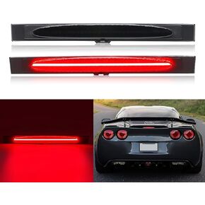 Red Lens LED 3rd Third Brake Light Replacement for Corvette C6 2005-2013, Center High Mount Rear Cab Stop Lamp Replace OE 10440719