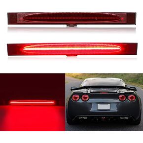 عدسة مدخنة LED استبدال ضوء الفرامل الثالث لكورفيت C6 2005-2013، مصباح فرامل الكابينة الخلفي عالي التركيب في مركز ستروب استبدال OE 10440719