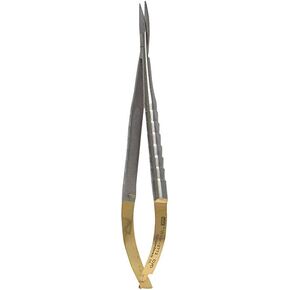 Wise CASTROVIEJO SCISSOR "CURVED".. Micro surgical scissors unique design features allow extremely smooth cutting of fine and coarse tissue with reduced trauma.