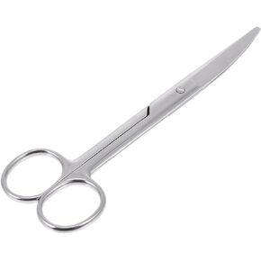 Healifty Nursing Supplies Nursing Supplies Scissors Curved Ostomy Scissors Stainless Steel Shear Blunt Tip Bandage Scissors for Veterinary Instruments 14cm Nurse Supplies Nurse Supplies