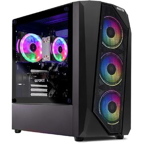 سطح المكتب للألعاب AQVIN AQ50 - بطاقة رسومات Radeon RX 580 بسعة 8 جيجابايت، ومعالج Intel i7 حتى 3.50 جيجاهرتز، و1 تيرابايت SSD و32 جيجابايت من ذاكرة الوصول العشوائي DDR4، وHDMI، ونظام التشغيل Windows 10 Pro - أسود in Kuwait