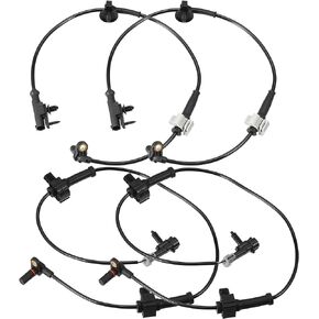X AUTOHAUX 4pcs ABS Wheel Speed Sensor Front Rear 20938121 10384745 15872664 20763148 for Chevy Silverado for GMC Sierra 1500 2500HD 3500HD 2007-2013