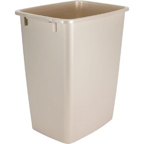 Rubbermaid Small Kitchen Bathroom Trash Can, Under-Sink Waste Basket, Plastic, White, 9 Gallons, 1 Count (Pack of 1)