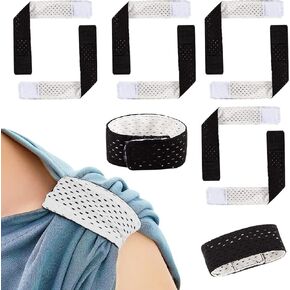 Yxmeiguo 5 Pairs Sleeve Bands T Shirt Sleeve Holders Soccer Softball Sleeve Ties Soccer Sleeve Roll Up Holder for Softball Baseball Soccer Sports Sleeve Straps for Shirts