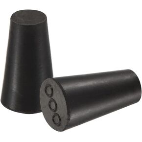 MECCANIXITY Rubber Tapered Plug 20mm to 26mm Solid Test Tubes Bungs Stopper Black for Lab Home 10 Pieces