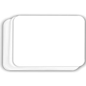 Hamilco White Cardstock Thick Paper - Blank Index Flash Note & Post Cards with Rounded Corners - Greeting Invitations Stationary 4 X 6" Heavy weight 100 lb Card Stock for Printer - 100 Pack