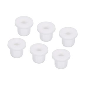 MECCANIXITY 6Pcs T Type Rubber Grommet Mount Dia 18mm ID 8mm H 14mm Seal Protection Flexible Hole Plugs for Cable Pipe White