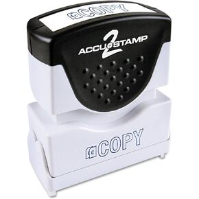 ACCU-STAMP2 Message Stamp with Shutter, 1-Color, COPY, 1-5/8" x 1/2" Impression, Pre-Ink, Blue Ink (035581)