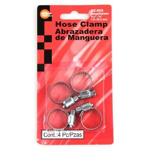 Koehler Enterprises Hose Clamps, Hose Clamp Easy Clamp Blister Pack, 4 Piece, Micro Size 6