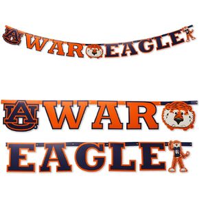 Auburn University War Eagle Banner! 7 ¾ Foot Long Banner. Proudly Displaying the Official Auburn Logo & Aubie! For Tailgates, Graduation, Birthdays, Football Parties, Dorm or Home Decor! by Havercamp
