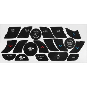 Dash Button Repair Kit for Chrysler 200 300 2014-2017 A/C Climate Air Condition Control Button Repair Decals Sticker Matte Black Car Accessories