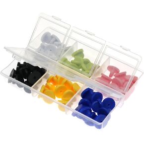 Maxmoral 60PCS Rubber Pin Backs PVC 10x7mm Collar Pin Holders for Badges Clothing Lapel Pins Name Tags Book Displays Lanyards Assorted Colors in Saudi Arabia