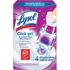 Lysol Click Gel Automatic Toilet Bowl Cleaner, Lavender, 4ct