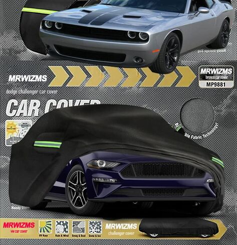 غطاء سيارة لسيارة موستانج، فورد موستانج (1965-1973/1994-2023)، قماش أكسفورد 210D، مقاوم للأشعة فوق البنفسجية ومقاوم للماء بنسبة 100%، غطاء سيارة، أغطية سيارة مقاومة للماء in Kuwait