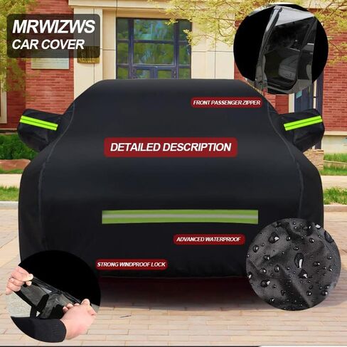 غطاء سيارة لسيارة موستانج، فورد موستانج (1965-1973/1994-2023)، قماش أكسفورد 210D، مقاوم للأشعة فوق البنفسجية ومقاوم للماء بنسبة 100%، غطاء سيارة، أغطية سيارة مقاومة للماء in Kuwait