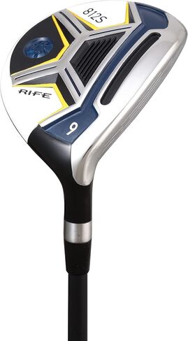 نادي الجولف الخشبي Rife 812s Offset 9 Wood للرجال من كبار السن، مرن لكبار السن مع مقابض رجالية كبيرة الحجم باللون الأسود Pro Velvet in Kuwait