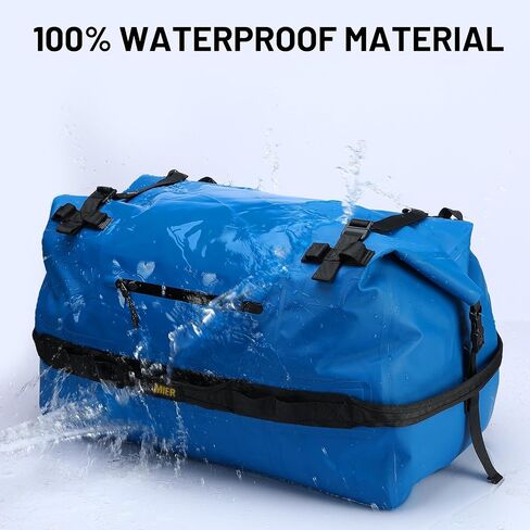 MIER Large Waterproof Duffel Bag Rolltop Dry Backpack Duffle Bags for Kayaking, Rafting, Boating, Swimming, Camping, Travel, Gym, Beach, 60L/80L in Saudi Arabia