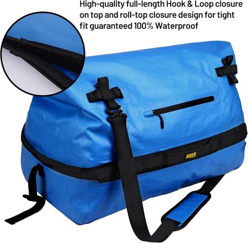 MIER Large Waterproof Duffel Bag Rolltop Dry Backpack Duffle Bags for Kayaking, Rafting, Boating, Swimming, Camping, Travel, Gym, Beach, 60L/80L in Saudi Arabia