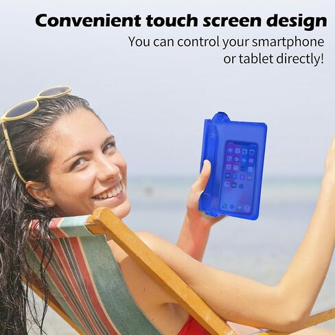 jealkip Waterproof Pouch with Adjustable Waist Strap, Waterproof Dry Bag, Keeps Cell Phones and Valuables Safe and Dry, Perfect for Kayaking, Beach, Camping and Swimming (Dark Blue) in Saudi Arabia