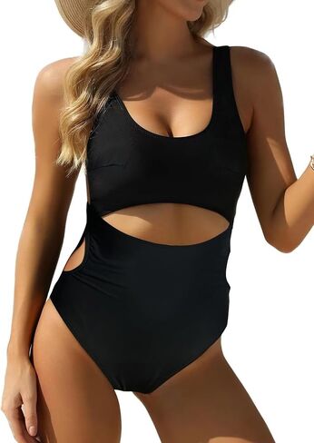 HYPERFIRE Women's Sexy Cut Out Ring Front Tummy Control Bathing Suit Backless High Cut Swimsuits One Piece in Saudi Arabia