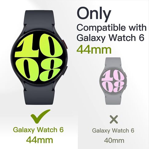 JETech Case with Screen Protector for Samsung Galaxy Watch 8 40mm, Overall Protective Cover, Built-in Tempered Glass Film High Sensitivity, 2 Pack (Graphite) in Saudi Arabia