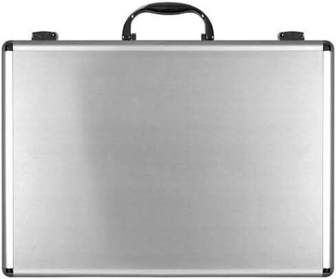 حافظة ألومنيوم مقاس 12x9x2 بوصة | حقيبة فضية متينة مع هيكل من الخشب الرقائقي | خفيف الوزن، قفل آمن للمستندات والتصوير الفوتوغرافي | حقيبة حمل احترافية مناسبة للسفر in Kuwait