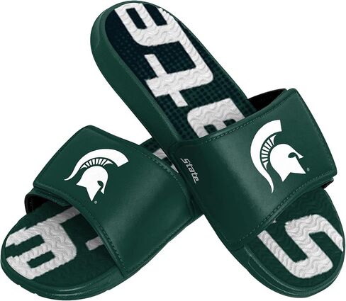 FOCO Michigan State Spartans NCAA Men Gradient Wordmark Gel Slide - S in Saudi Arabia