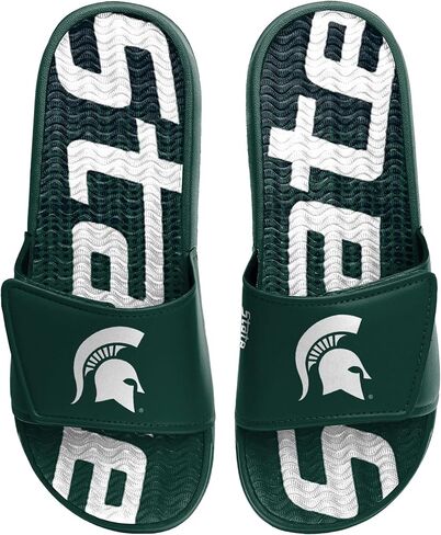 FOCO Michigan State Spartans NCAA Men Gradient Wordmark Gel Slide - S in Saudi Arabia