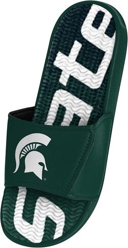 FOCO Michigan State Spartans NCAA Men Gradient Wordmark Gel Slide - S in Saudi Arabia