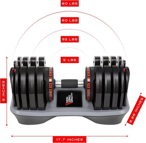 NZG PowerDyne Adjustable Dumbbell Weights 55lbs/110lbs 80lbs/160lbs in Saudi Arabia