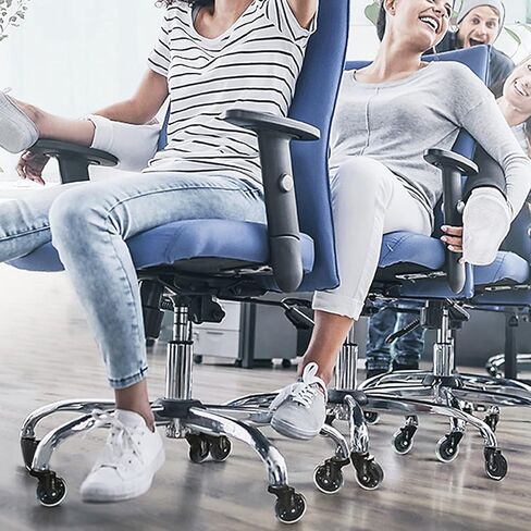 عجلات عجلات لكراسي المكتب مقاس 3 بوصات، وعجلات كروية لكراسي المكتب شديدة التحمل لجميع الأرضيات بما في ذلك الخشب الصلب - بديل مثالي لسجادة أرضية المكتب - نمط الشفرة الدوارة وملاءمة عالمية (مجموعة من 5) in Kuwait