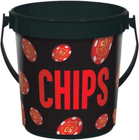 Sleek Casino Chip Bucket - 4.87" x 4.37" (1 Pc.) - Durable Material - Perfect for Game Nights & Poker Lovers in Saudi Arabia