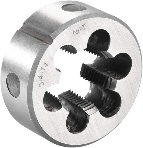 uxcell 1/4"-18 NPT Round Die, Machine Thread Right Hand Threading Die, High Speed Steel (HSS) Screw Thread Cutting Die in Saudi Arabia