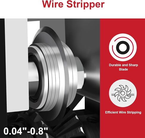 آلة تجريد الأسلاك من كامكستول، أدوات تجريد الأسلاك التي تعمل بالحفر والمثبتة يدويًا، حجم صغير، سهل الاستخدام، شريط سريع، سلك قياس 0.04 بوصة - 0.8 بوصة للأسلاك النحاسية الخردة، كابل الطاقة in Kuwait