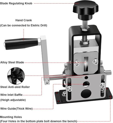 آلة تجريد الأسلاك من كامكستول، أدوات تجريد الأسلاك التي تعمل بالحفر والمثبتة يدويًا، حجم صغير، سهل الاستخدام، شريط سريع، سلك قياس 0.04 بوصة - 0.8 بوصة للأسلاك النحاسية الخردة، كابل الطاقة in Kuwait