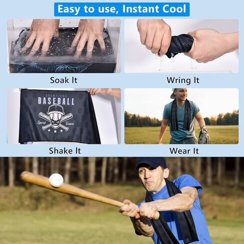 Sukeen Cooling Towels(40"x 12"), Cool Towels for Neck, Baseball Sport Cool Rag for Gym, Cooling Towel for Yoga, Golf, Camping, Running, Workout & More Activities in Saudi Arabia