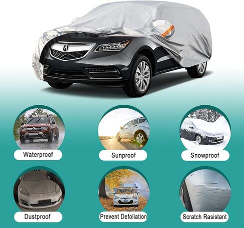 GUNHYI 6 Layer SUV Car Cover Custom Fit Porsche Macan (2014-2024) Waterproof All Weather, Heavy Duty Outdoor Snow Sun Rain Uv Protection (Ships from US Warehouse, Delivery 3-8 Days) in Saudi Arabia