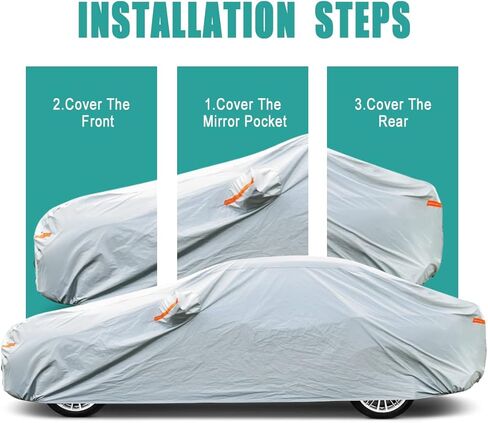 GUNHYI 6 Layer SUV Car Cover Custom Fit Porsche Macan (2014-2024) Waterproof All Weather, Heavy Duty Outdoor Snow Sun Rain Uv Protection (Ships from US Warehouse, Delivery 3-8 Days) in Saudi Arabia