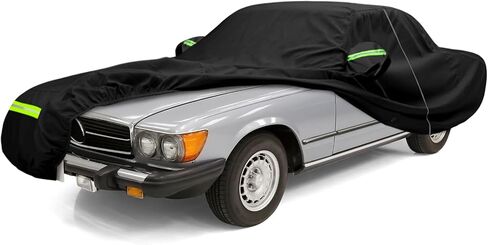 غطاء سيارة مقاوم للماء متوافق مع 1981-2002 مرسيدس بنز SL-Class 380/500/560 SL 2 باب كوبيه/رودستر، أغطية سيارات 420D لجميع الأحوال الجوية مع قطن داخلي للحماية من الغبار والثلج والمطر والبرد in Saudi Arabia