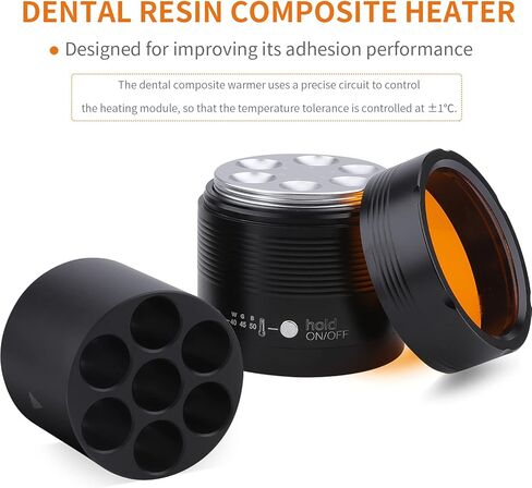 سخان مركب من راتينج الأسنان من Faruijie - جهاز تسخين المواد المركبة للأسنان منعم AR لتحسين خصائص الراتنج مع غطاء مرشح الضوء 40 درجة مئوية/45 درجة مئوية/50 درجة مئوية 110 فولت in Kuwait