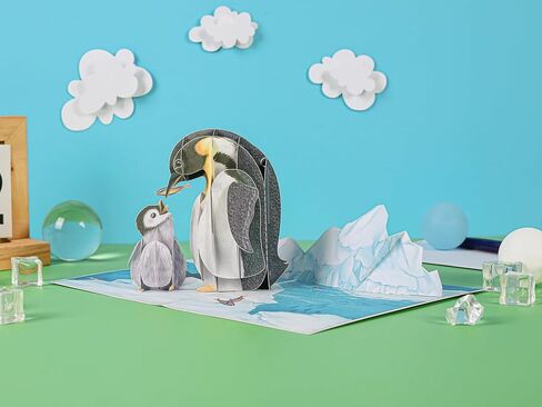 Liif Penguin Happy Mothers Day Card, 3D Mothers Day Pop Up Card in Kuwait