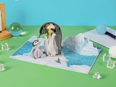 Liif Penguin Happy Mothers Day Card, 3D Mothers Day Pop Up Card in Kuwait