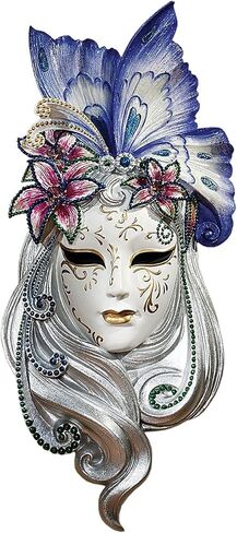 Design Toscano Butterfly Wings Masks of Venice Wall Sculpture, 13 Inch, Polyresin, Full Color in Saudi Arabia
