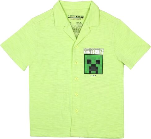 قميص Minecraft Build Explore Create Boys كاجوال بأكمام قصيرة وأزرار سفلية للأطفال والأطفال الصغار in Saudi Arabia